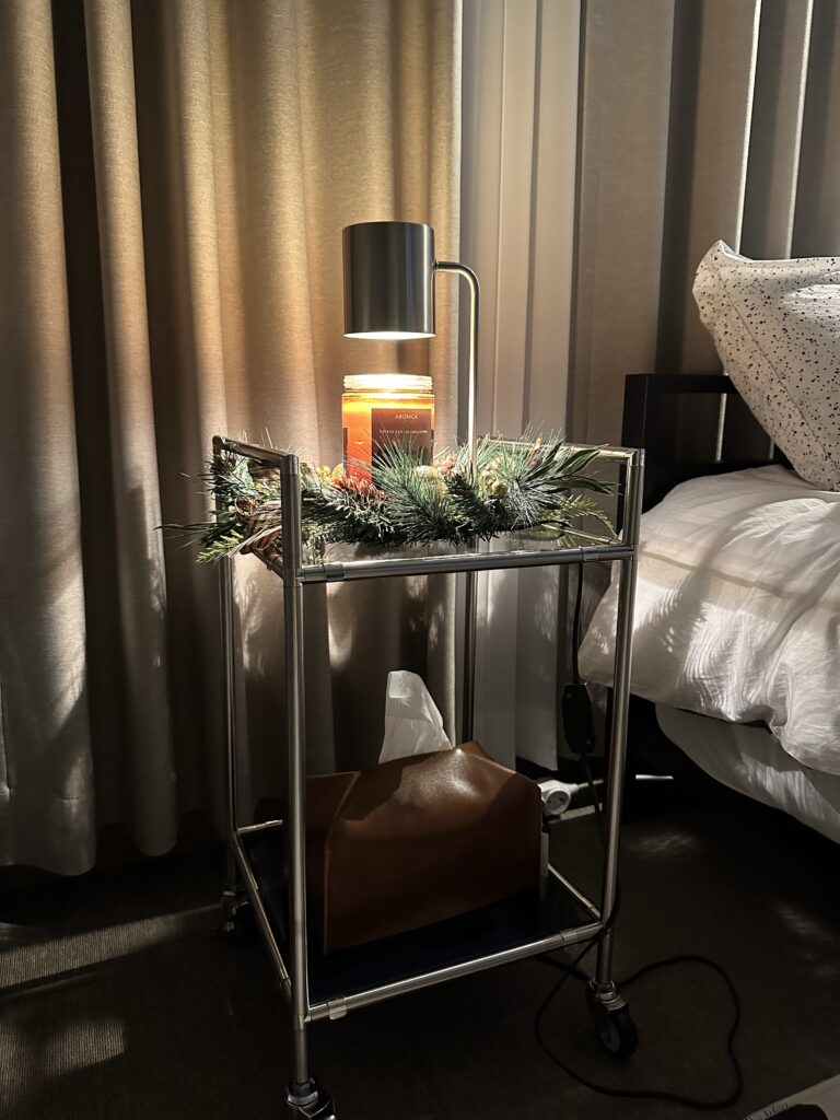 BPD bedroom organization showing clutter-free bedside area with only essential items visible